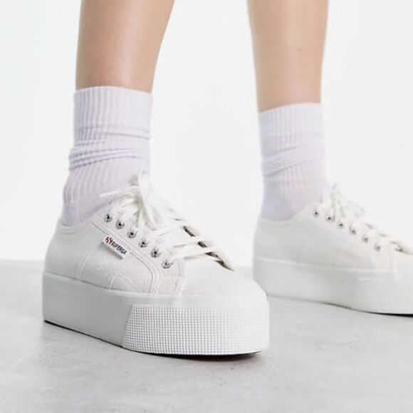 Alaia Superga 2740 Platform Canvas Sneaker - Picture 2 of 14